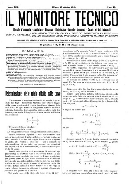 Il monitore tecnico giornale d'architettura, d'Ingegneria civile ed industriale, d'edilizia ed arti affini