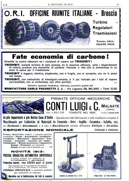 Il monitore tecnico giornale d'architettura, d'Ingegneria civile ed industriale, d'edilizia ed arti affini