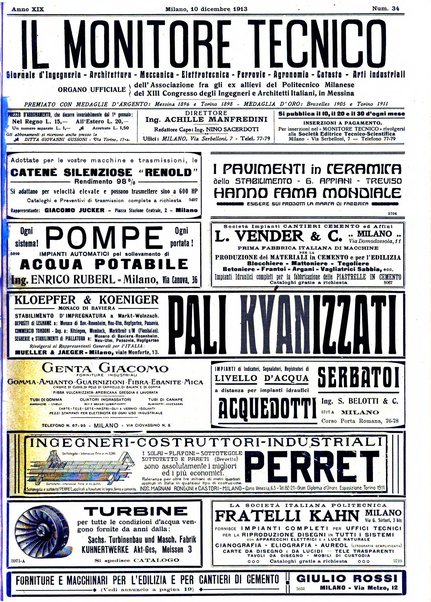 Il monitore tecnico giornale d'architettura, d'Ingegneria civile ed industriale, d'edilizia ed arti affini