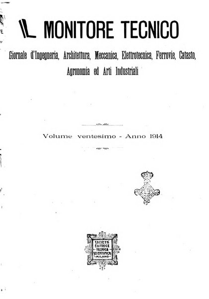 Il monitore tecnico giornale d'architettura, d'Ingegneria civile ed industriale, d'edilizia ed arti affini