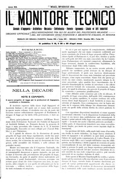 Il monitore tecnico giornale d'architettura, d'Ingegneria civile ed industriale, d'edilizia ed arti affini