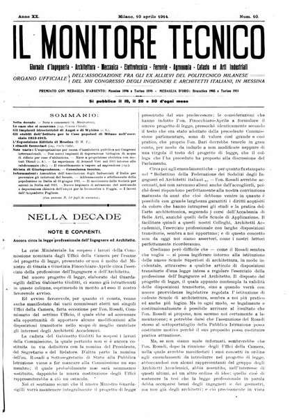 Il monitore tecnico giornale d'architettura, d'Ingegneria civile ed industriale, d'edilizia ed arti affini