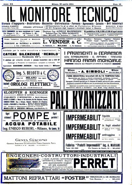 Il monitore tecnico giornale d'architettura, d'Ingegneria civile ed industriale, d'edilizia ed arti affini