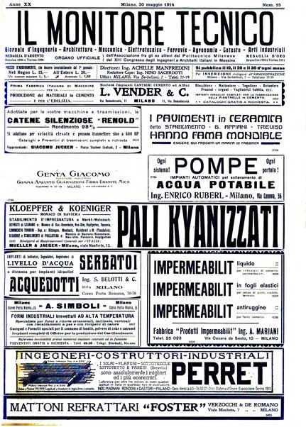 Il monitore tecnico giornale d'architettura, d'Ingegneria civile ed industriale, d'edilizia ed arti affini