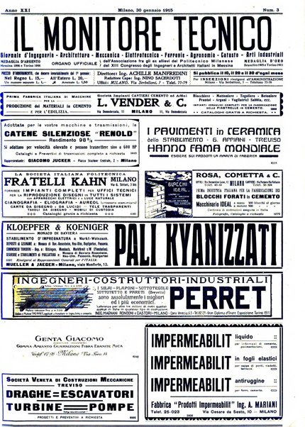 Il monitore tecnico giornale d'architettura, d'Ingegneria civile ed industriale, d'edilizia ed arti affini