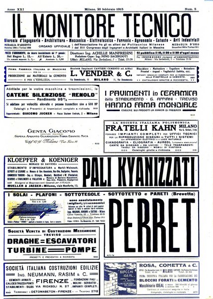 Il monitore tecnico giornale d'architettura, d'Ingegneria civile ed industriale, d'edilizia ed arti affini