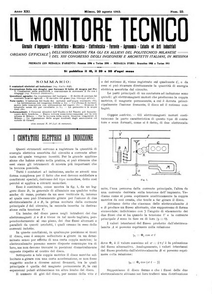 Il monitore tecnico giornale d'architettura, d'Ingegneria civile ed industriale, d'edilizia ed arti affini