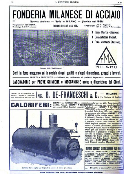 Il monitore tecnico giornale d'architettura, d'Ingegneria civile ed industriale, d'edilizia ed arti affini