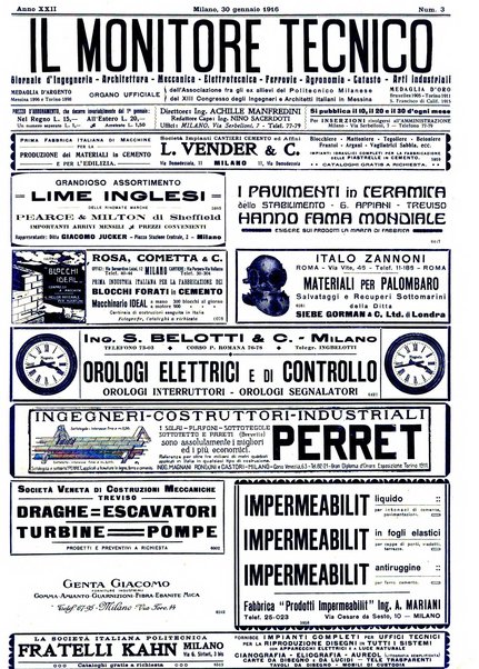 Il monitore tecnico giornale d'architettura, d'Ingegneria civile ed industriale, d'edilizia ed arti affini