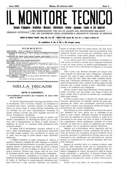 Il monitore tecnico giornale d'architettura, d'Ingegneria civile ed industriale, d'edilizia ed arti affini