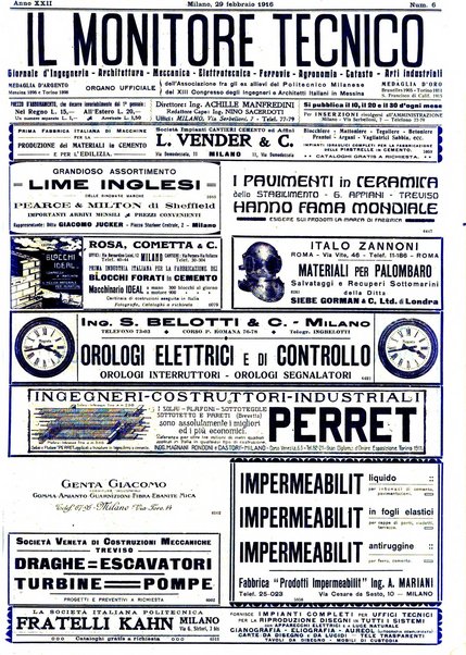 Il monitore tecnico giornale d'architettura, d'Ingegneria civile ed industriale, d'edilizia ed arti affini