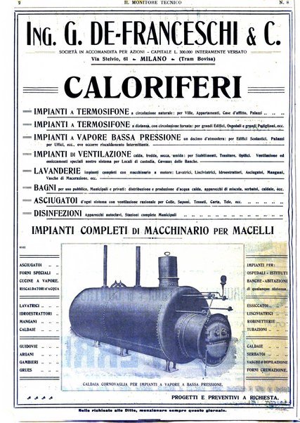 Il monitore tecnico giornale d'architettura, d'Ingegneria civile ed industriale, d'edilizia ed arti affini