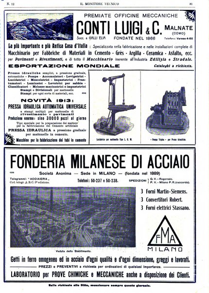 Il monitore tecnico giornale d'architettura, d'Ingegneria civile ed industriale, d'edilizia ed arti affini