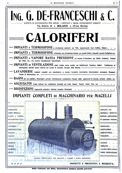 Il monitore tecnico giornale d'architettura, d'Ingegneria civile ed industriale, d'edilizia ed arti affini