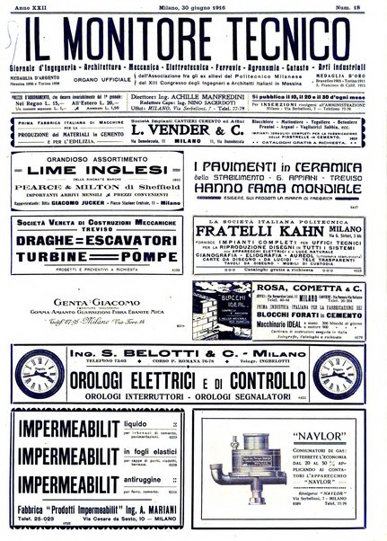 Il monitore tecnico giornale d'architettura, d'Ingegneria civile ed industriale, d'edilizia ed arti affini