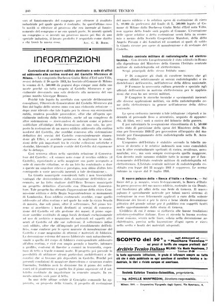 Il monitore tecnico giornale d'architettura, d'Ingegneria civile ed industriale, d'edilizia ed arti affini