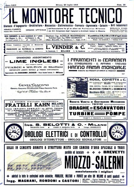 Il monitore tecnico giornale d'architettura, d'Ingegneria civile ed industriale, d'edilizia ed arti affini