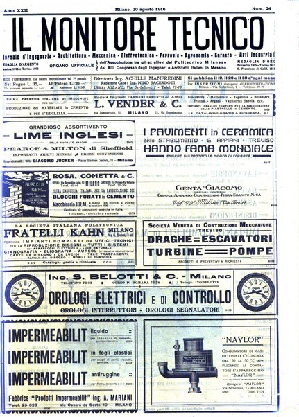 Il monitore tecnico giornale d'architettura, d'Ingegneria civile ed industriale, d'edilizia ed arti affini