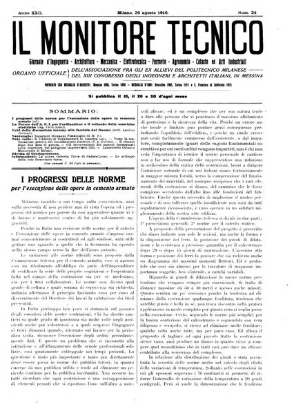 Il monitore tecnico giornale d'architettura, d'Ingegneria civile ed industriale, d'edilizia ed arti affini