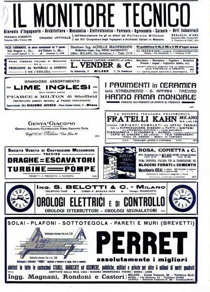 Il monitore tecnico giornale d'architettura, d'Ingegneria civile ed industriale, d'edilizia ed arti affini