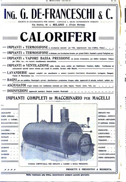 Il monitore tecnico giornale d'architettura, d'Ingegneria civile ed industriale, d'edilizia ed arti affini