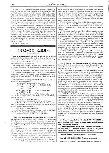 Il monitore tecnico giornale d'architettura, d'Ingegneria civile ed industriale, d'edilizia ed arti affini