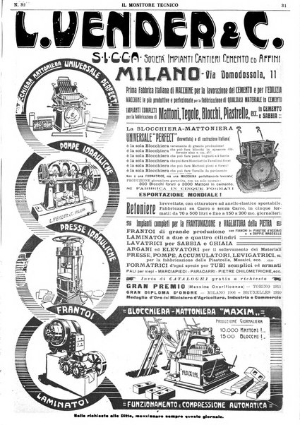 Il monitore tecnico giornale d'architettura, d'Ingegneria civile ed industriale, d'edilizia ed arti affini