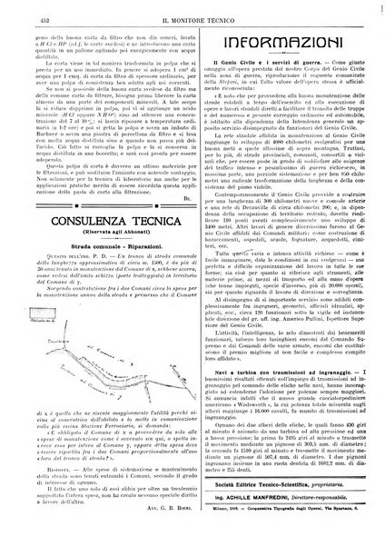 Il monitore tecnico giornale d'architettura, d'Ingegneria civile ed industriale, d'edilizia ed arti affini