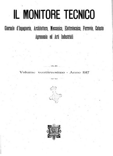 Il monitore tecnico giornale d'architettura, d'Ingegneria civile ed industriale, d'edilizia ed arti affini