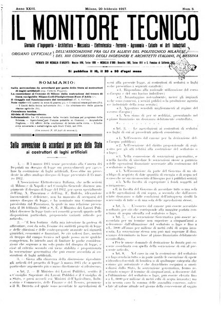 Il monitore tecnico giornale d'architettura, d'Ingegneria civile ed industriale, d'edilizia ed arti affini