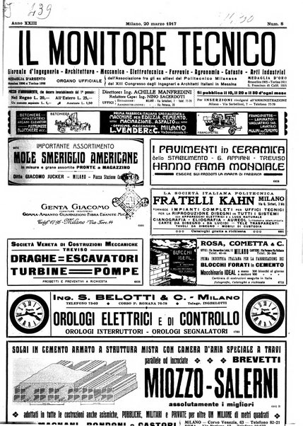 Il monitore tecnico giornale d'architettura, d'Ingegneria civile ed industriale, d'edilizia ed arti affini