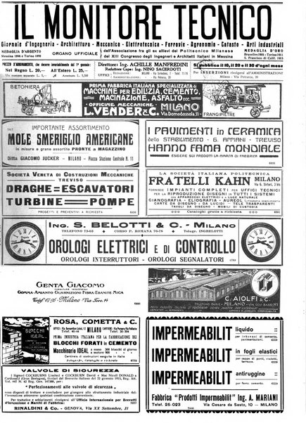 Il monitore tecnico giornale d'architettura, d'Ingegneria civile ed industriale, d'edilizia ed arti affini