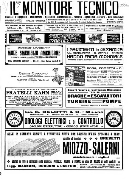 Il monitore tecnico giornale d'architettura, d'Ingegneria civile ed industriale, d'edilizia ed arti affini