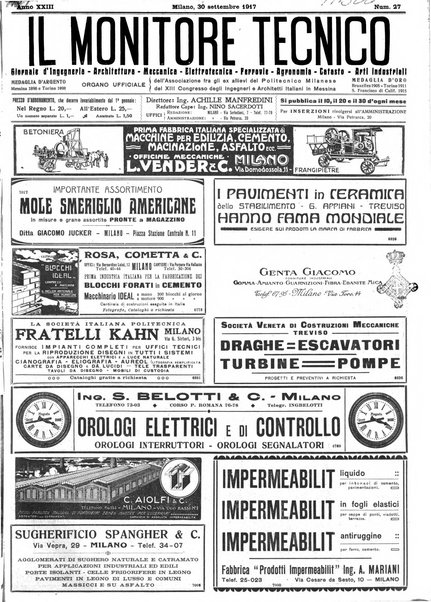 Il monitore tecnico giornale d'architettura, d'Ingegneria civile ed industriale, d'edilizia ed arti affini