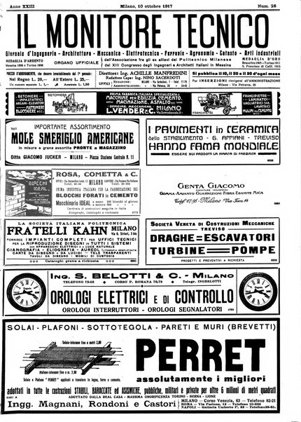 Il monitore tecnico giornale d'architettura, d'Ingegneria civile ed industriale, d'edilizia ed arti affini