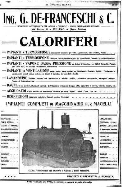 Il monitore tecnico giornale d'architettura, d'Ingegneria civile ed industriale, d'edilizia ed arti affini