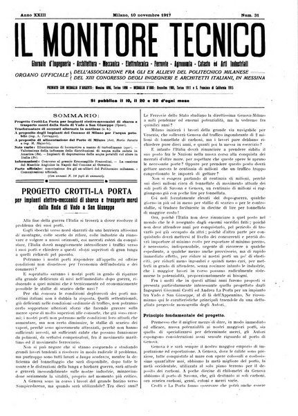 Il monitore tecnico giornale d'architettura, d'Ingegneria civile ed industriale, d'edilizia ed arti affini