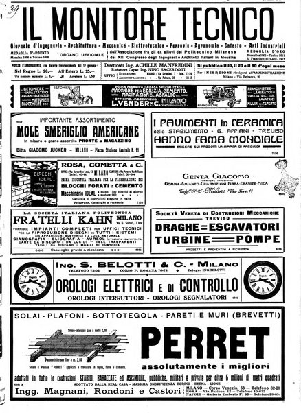 Il monitore tecnico giornale d'architettura, d'Ingegneria civile ed industriale, d'edilizia ed arti affini