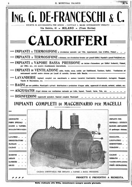 Il monitore tecnico giornale d'architettura, d'Ingegneria civile ed industriale, d'edilizia ed arti affini