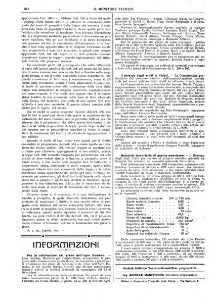 Il monitore tecnico giornale d'architettura, d'Ingegneria civile ed industriale, d'edilizia ed arti affini