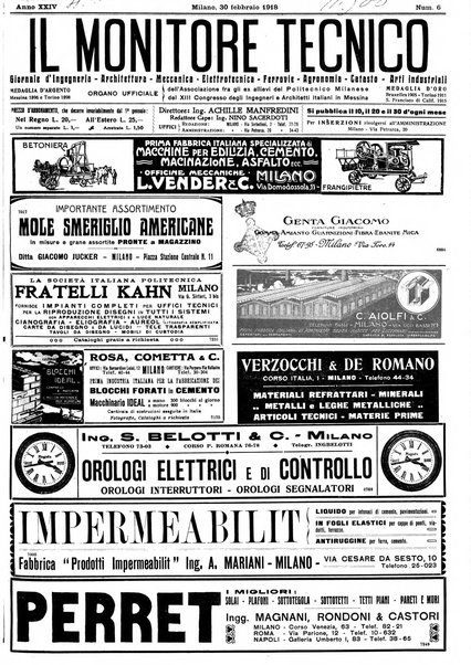 Il monitore tecnico giornale d'architettura, d'Ingegneria civile ed industriale, d'edilizia ed arti affini