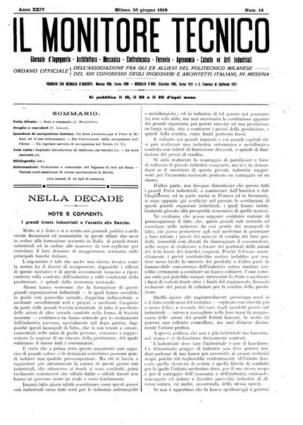 Il monitore tecnico giornale d'architettura, d'Ingegneria civile ed industriale, d'edilizia ed arti affini