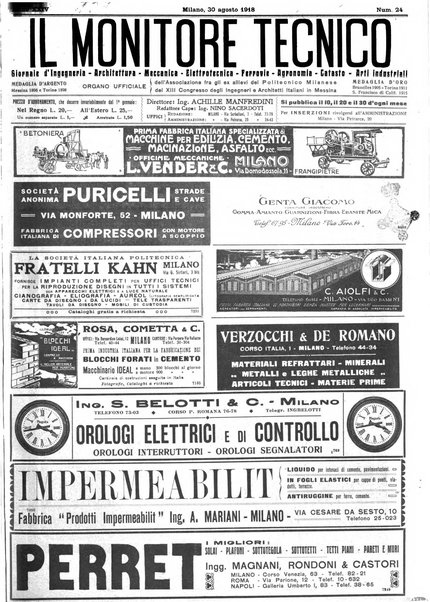 Il monitore tecnico giornale d'architettura, d'Ingegneria civile ed industriale, d'edilizia ed arti affini