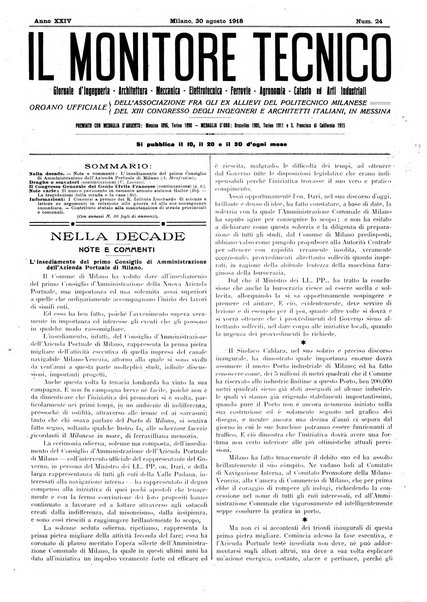 Il monitore tecnico giornale d'architettura, d'Ingegneria civile ed industriale, d'edilizia ed arti affini