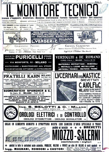 Il monitore tecnico giornale d'architettura, d'Ingegneria civile ed industriale, d'edilizia ed arti affini