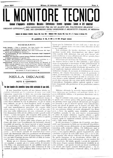 Il monitore tecnico giornale d'architettura, d'Ingegneria civile ed industriale, d'edilizia ed arti affini