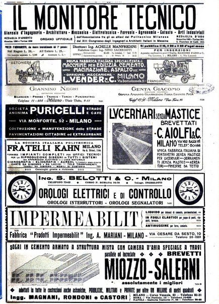 Il monitore tecnico giornale d'architettura, d'Ingegneria civile ed industriale, d'edilizia ed arti affini