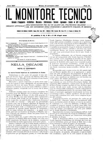 Il monitore tecnico giornale d'architettura, d'Ingegneria civile ed industriale, d'edilizia ed arti affini