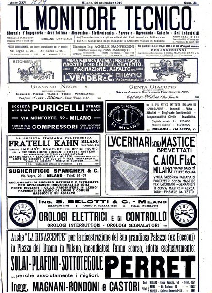 Il monitore tecnico giornale d'architettura, d'Ingegneria civile ed industriale, d'edilizia ed arti affini