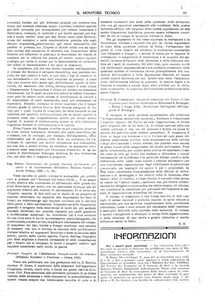 Il monitore tecnico giornale d'architettura, d'Ingegneria civile ed industriale, d'edilizia ed arti affini